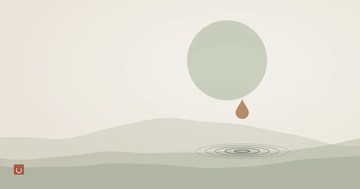 Abstract ink wash illustration of a calm figure beside drifting silver flecks, representing aluminum in antiperspirants