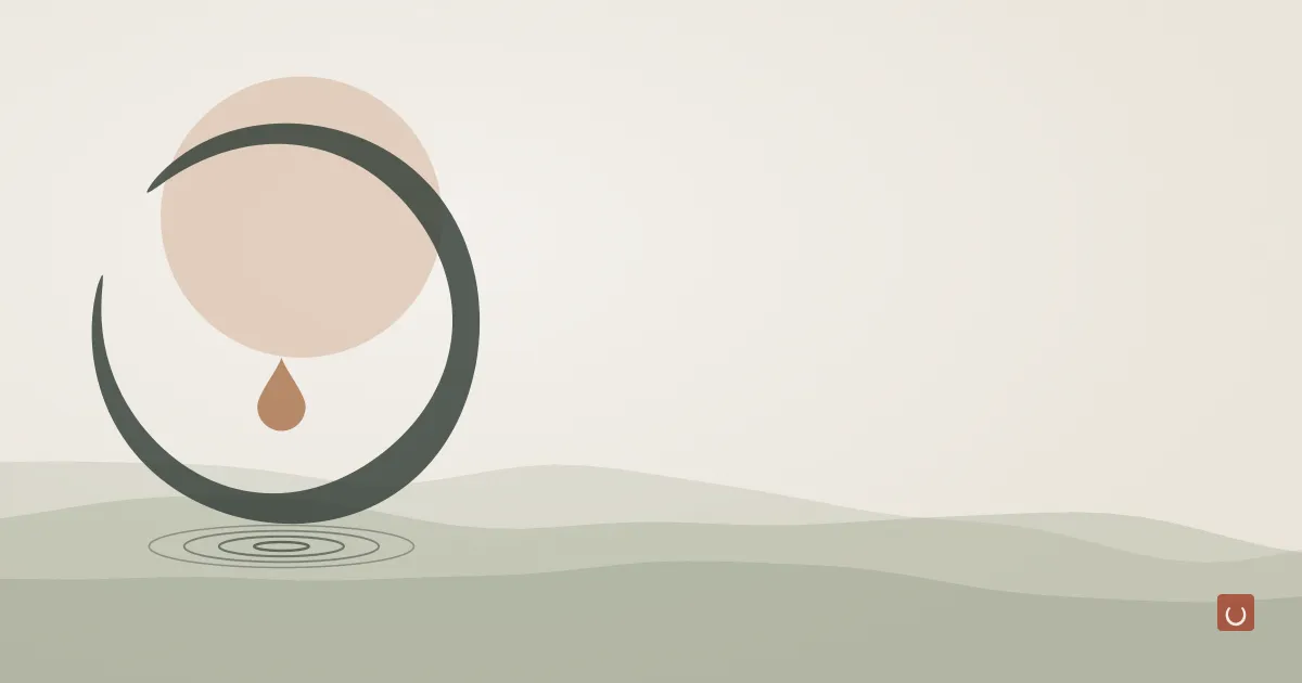 Abstract ink wash illustration of faint vapor slowly escaping a closed jar, representing formaldehyde releasing preservatives