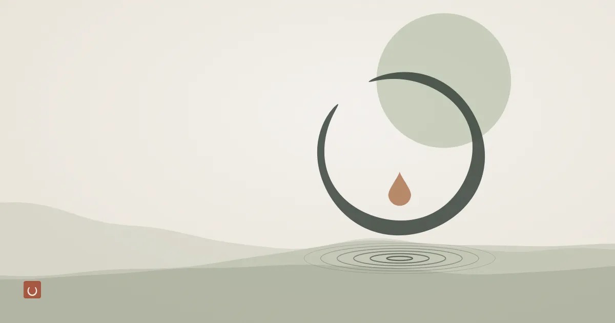 Abstract ink illustration of a thin flexible ribbon curling through mist, representing hidden plasticizers in personal care