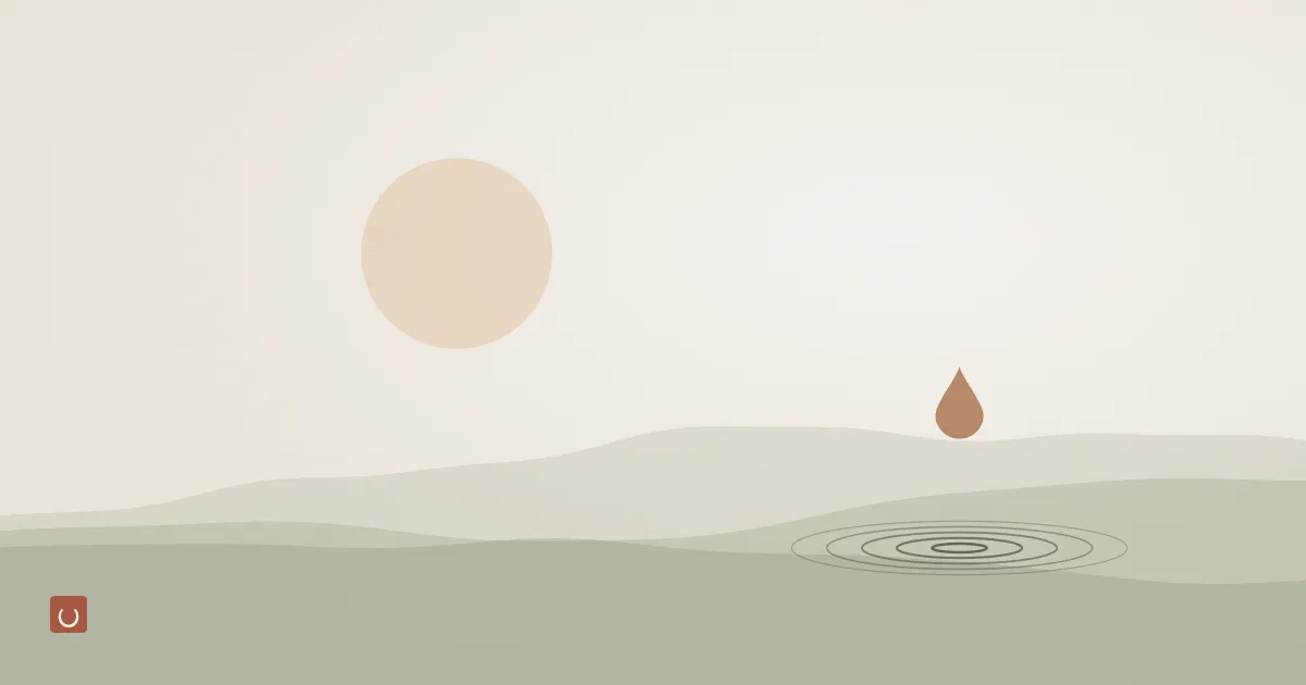 Abstract ink wash illustration of foam dissolving over a smooth river stone, representing harsh sulfate cleansers