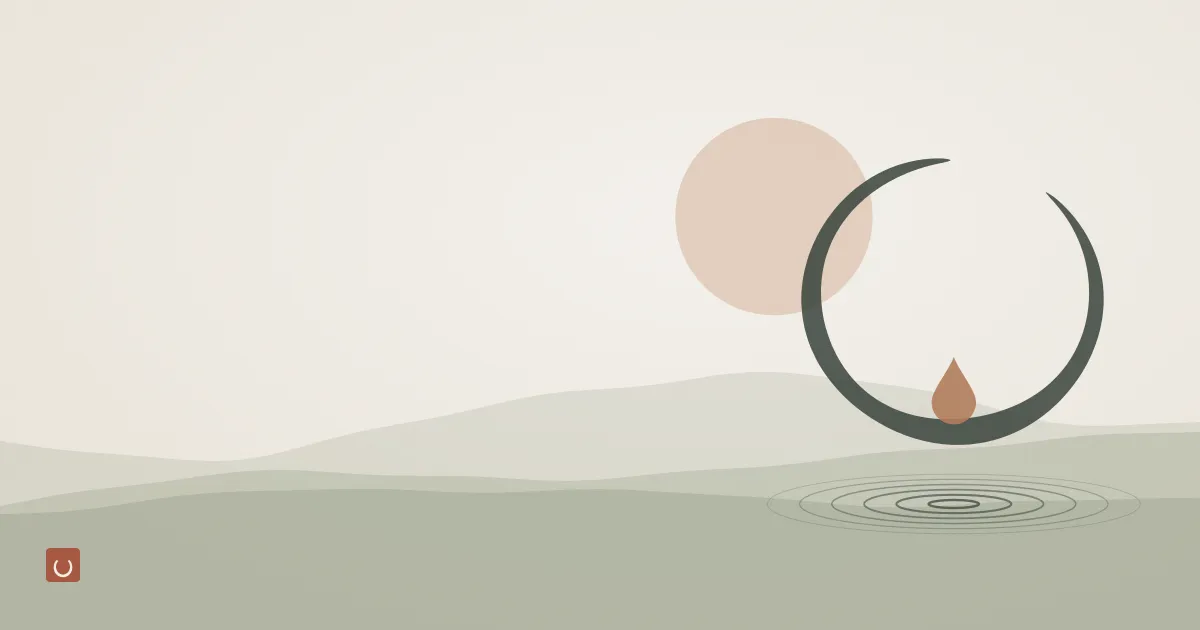 Abstract ink illustration of clear water running over open hands, representing plain soap instead of antibacterial washes