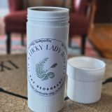 Open jar of aluminum free deodorant