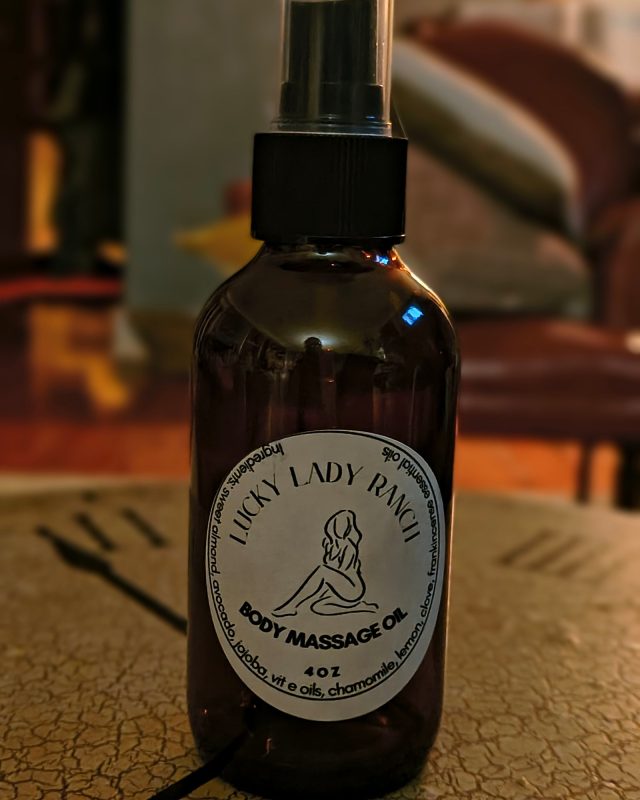 Lucky Lady Ranch Body Oil 4 ounce bottle