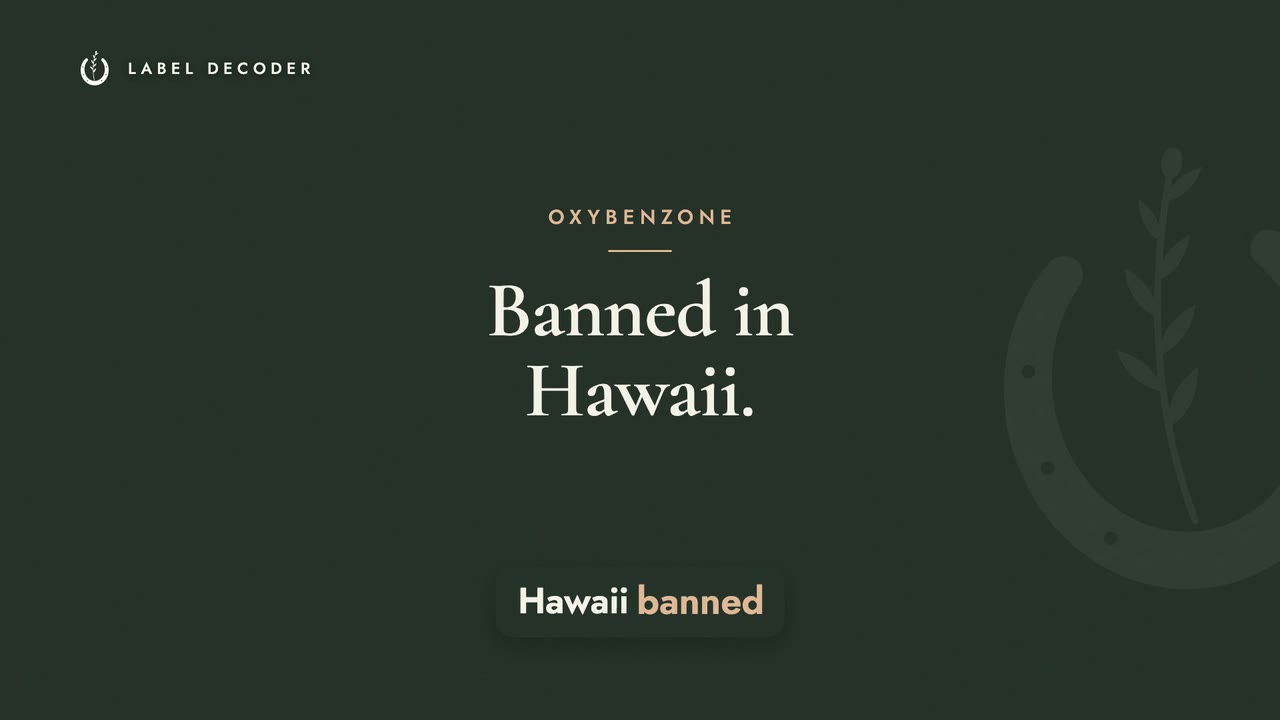 Why Hawaii Banned Oxybenzone