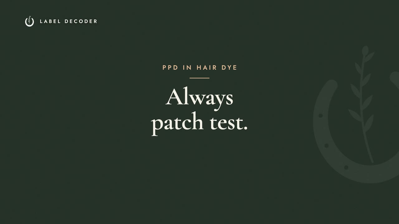 Always Patch Test Hair Dye