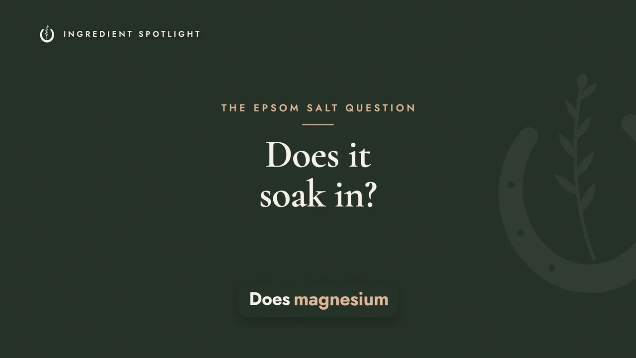 Does Magnesium Really Soak Into Your Skin?